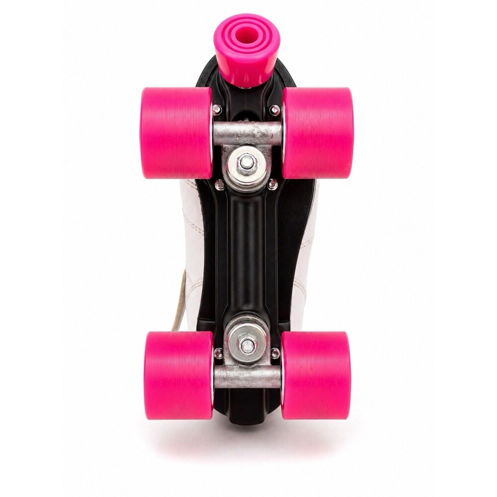 Chicago Bullet Roller Skates Womens 9 White Pink Quad Skates Lace Up Retro - Picture 3 of 9